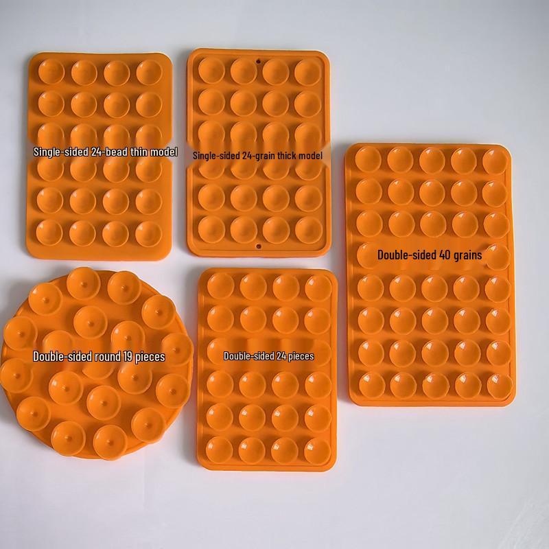 24 Strong Double-Sided Silicone Suction Cup Fixers - Multifunctional Small Adhesive Stickers