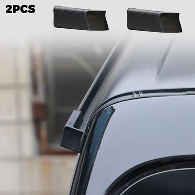 Black Car Top Roof Rain Gutter Upgraded Rainwater Diversion Channel Exterior Accessory For Jeep Wrangler JL 2018-+ JT +