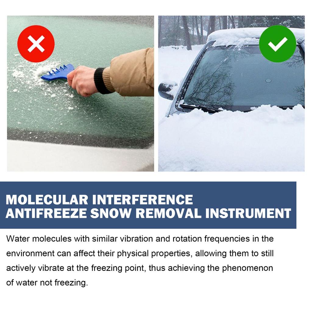 Car Window Ice Remover - Winter Ice & Snow Tool, Quick De-Icing, Compact Portable, Auto Glass Scraper