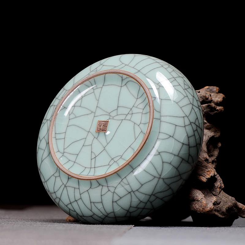 celadon Ceramic Ink Dish Chinese Writing Brush Washer Tray Paint Plate Art School Supplies