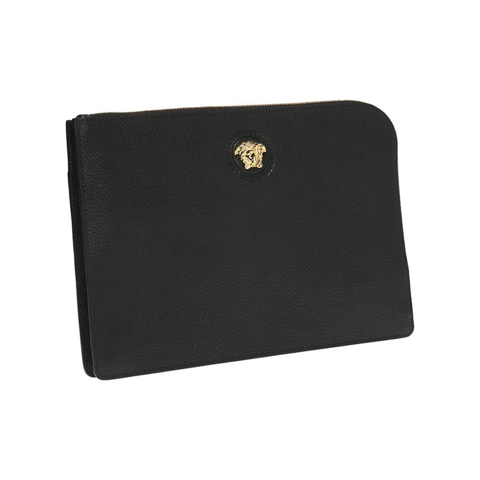 Versace Medusa Leather Clutch Men Clutch Black DL26137-DGOVV-D41OH