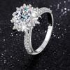 TrumiumColor VVS1 Moissanite Rings for Woman Brilliant Diamond S925 Sterling Silver Wedding Jewelry Ring with Certificate
