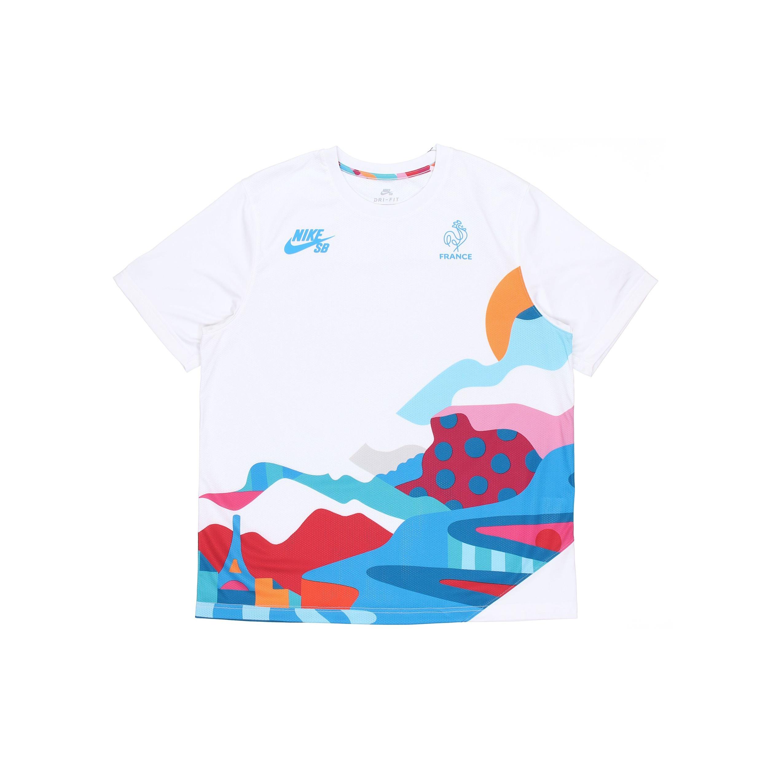 Nike SB x Parra Crossover France Colors Pattern Tee  White Multi  Men s CT6147-100 L