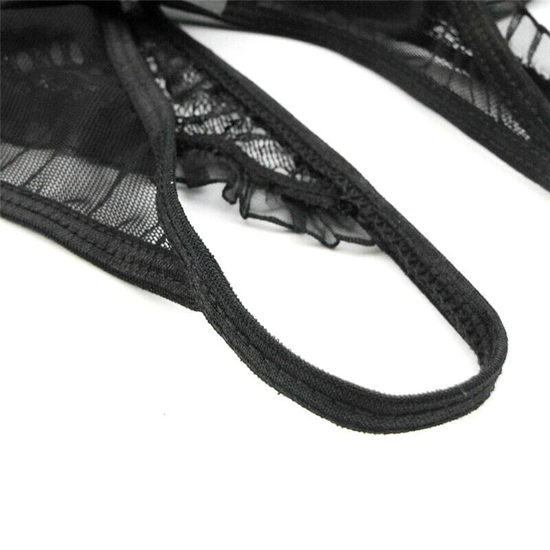 Women Sexy Lingerie Lace Babsuit Open Bra Crotchless Underwear Nightwear Dress