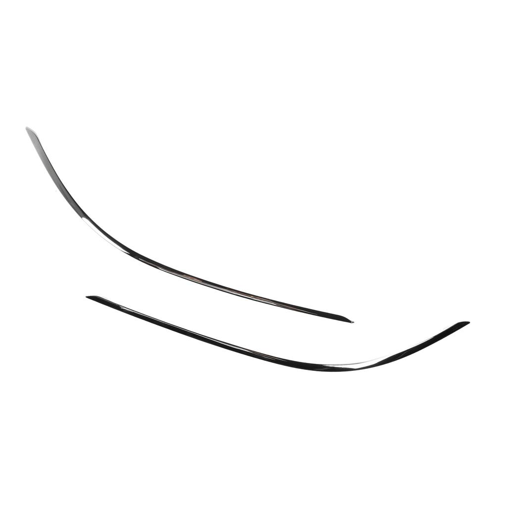 2pcs Front Bumper Lower Chrome Molding Trim Replacement For Benz C‑Class W204 Standard Facelift 2011 To 2014