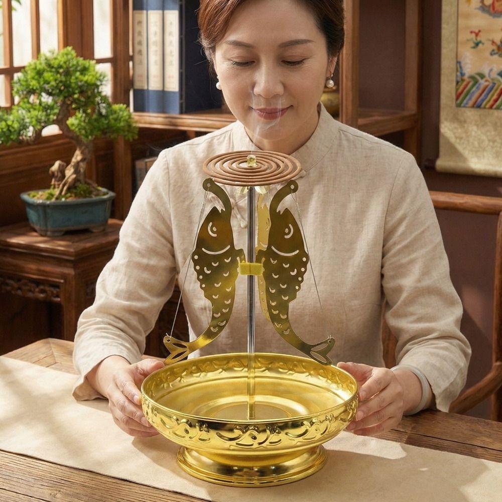 Handcrafted Incense Tray Holder Adjustable Center Rod Mosquito Coil Tray Stand  Home Desktop