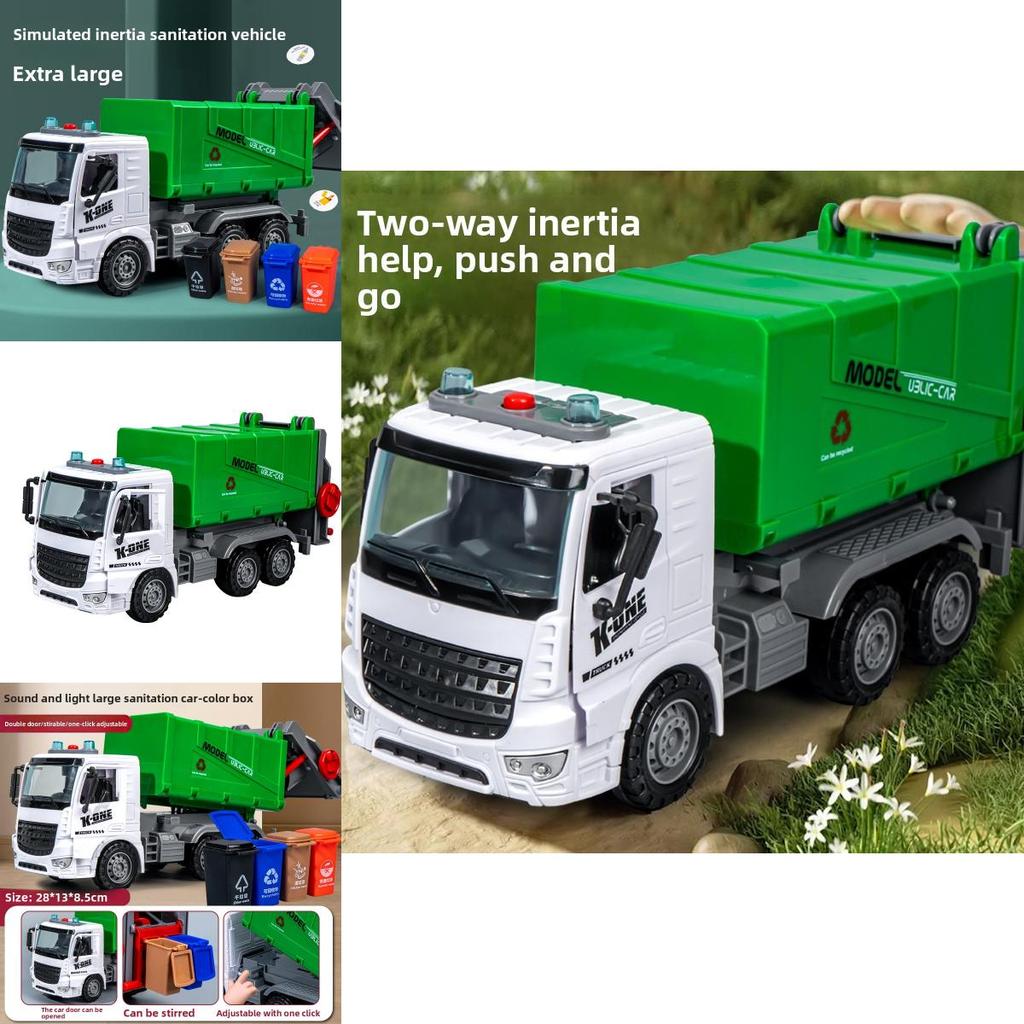 Plastic Garbage Truck Toy For Boys With Lights And Sound For Kids Play And Education