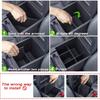 JKCOVER Center Console Dividers Organizer Compatible With Toyota Tacoma 2016-   Accessories,Ert Box ABS Secondary Storage