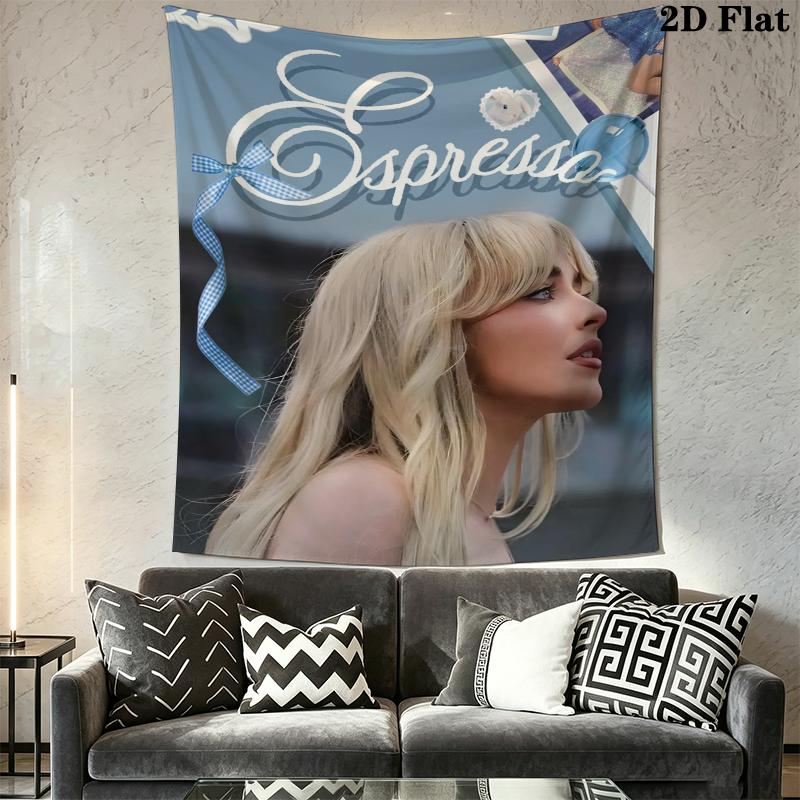 Sabrina Carpenter Wall Tapestry Aesthetic Wall Hanging Printed Fabric Blanket Decorative Tapestries for Bedroom Living Room Home Decor