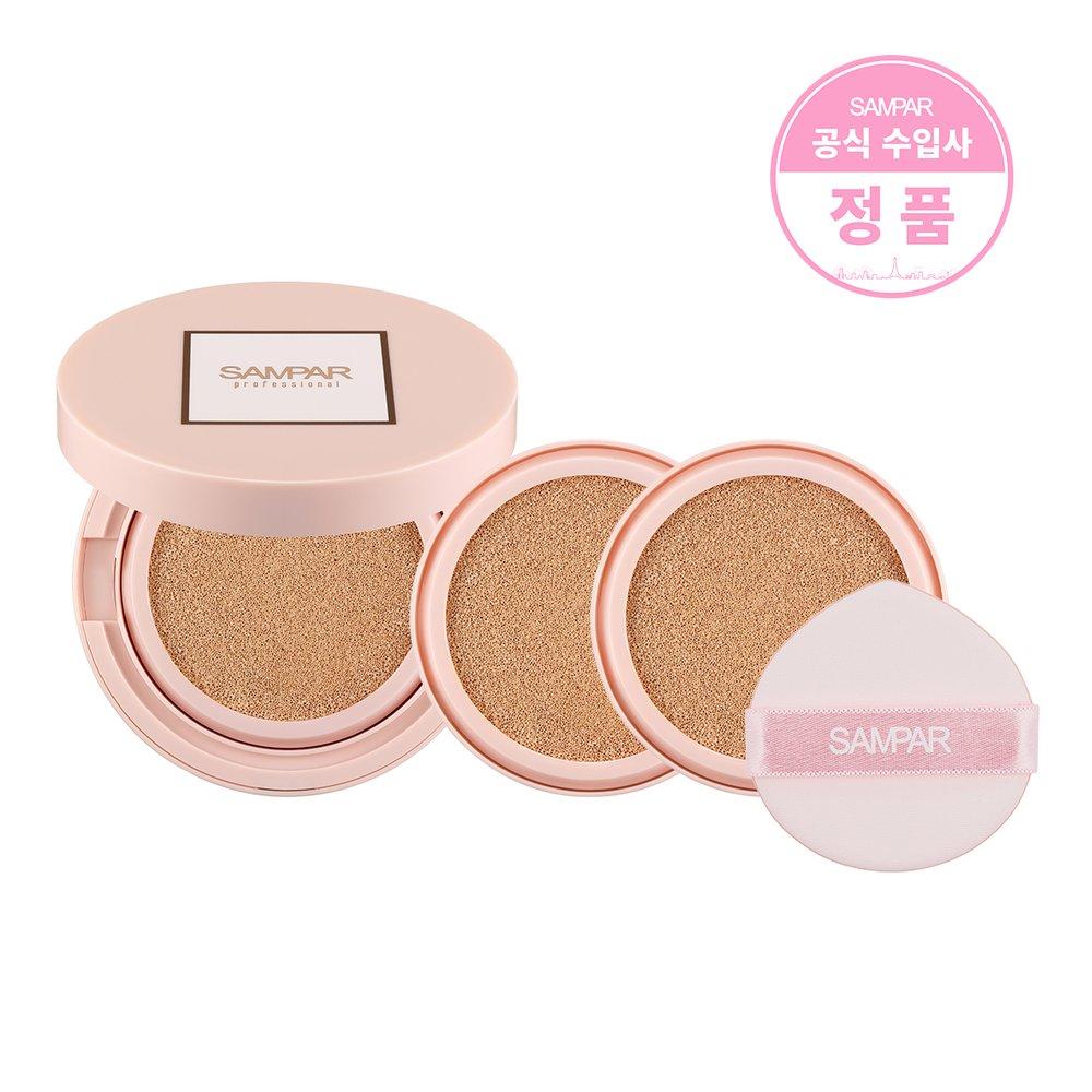 SAMPAR Perfect Glow Tension Cushion Foundation (1 Main Product + 2 Refills) 15g