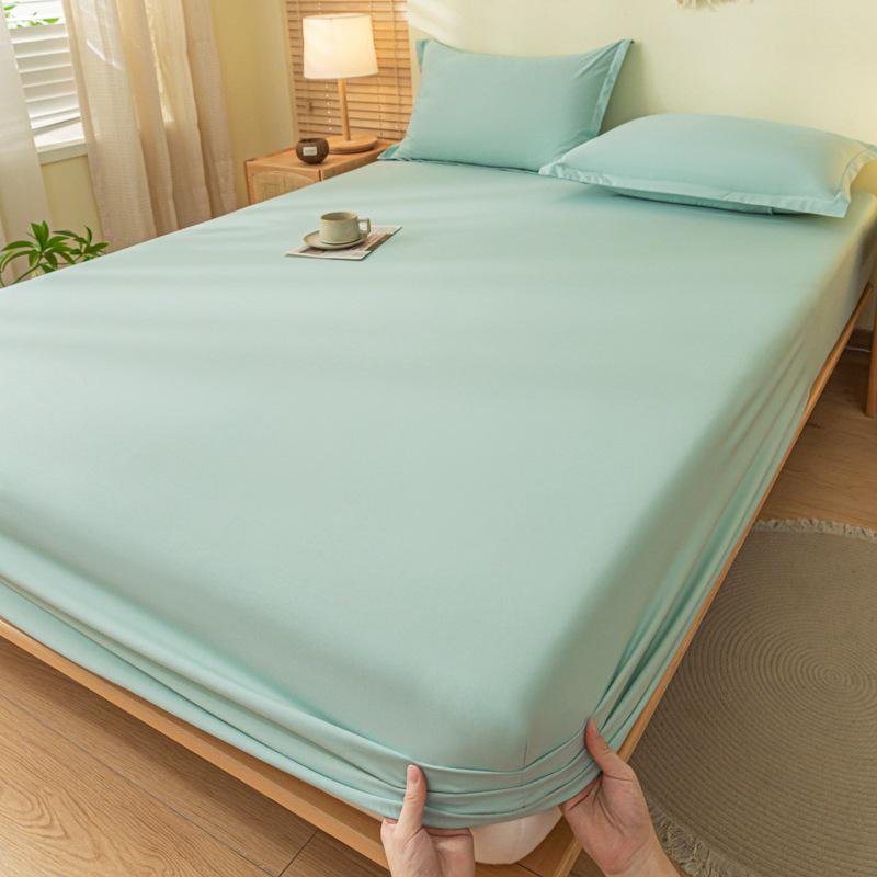Class A Washed Cotton Non-Slip Fitted Sheet - Soft, Breathable, and Comfortable for Naked Sleep