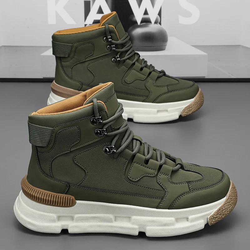 Fashion Designer Loafers Shoes Chunky Sneaker Fashion Casual Microfiber Leather Running Shoes Breathable Color Block Non-slip Shoes