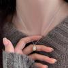 Zhongying Exquisite Pearl Pea Pod Pendant Necklace - Women's Versatile French High-End Clavicle Chain