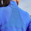 SAUCONY Solid Color Casual Stand Collar Breathable Long Sleeve Knit Top Women Tops Bright-Blue SC1230135A-BL02