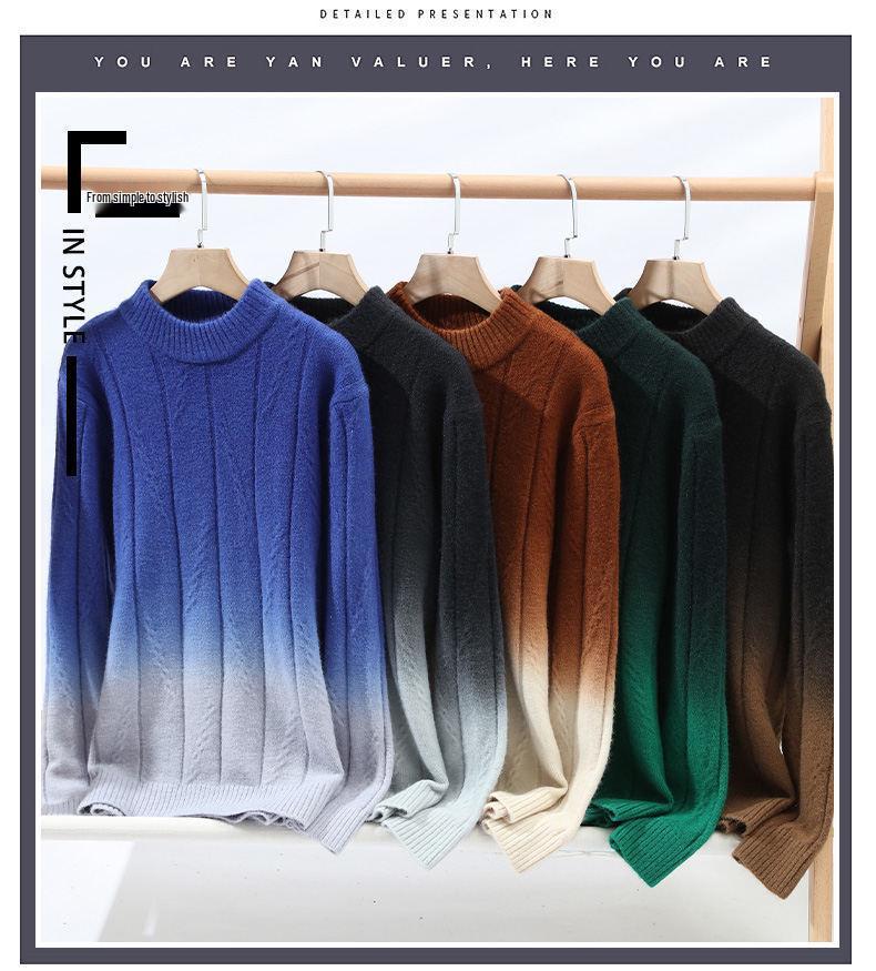 2025 Autumn/Winter Men's Casual Long Sleeve Knit Sweater