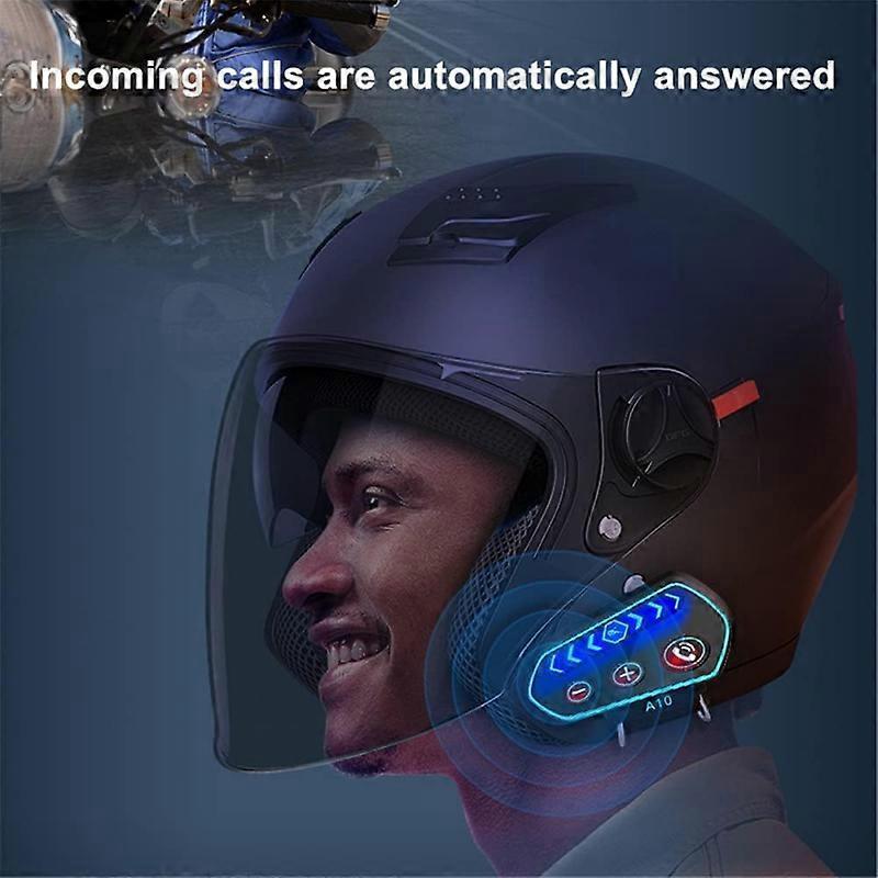 Motorcycle Helmet Bluetooth Headset,Geva BT V5.0 Bluetooth Compatible Helmet,160 Hrs Riding Bluetooth Speaker Helmet, A10 Motorbike Helmet Communicati