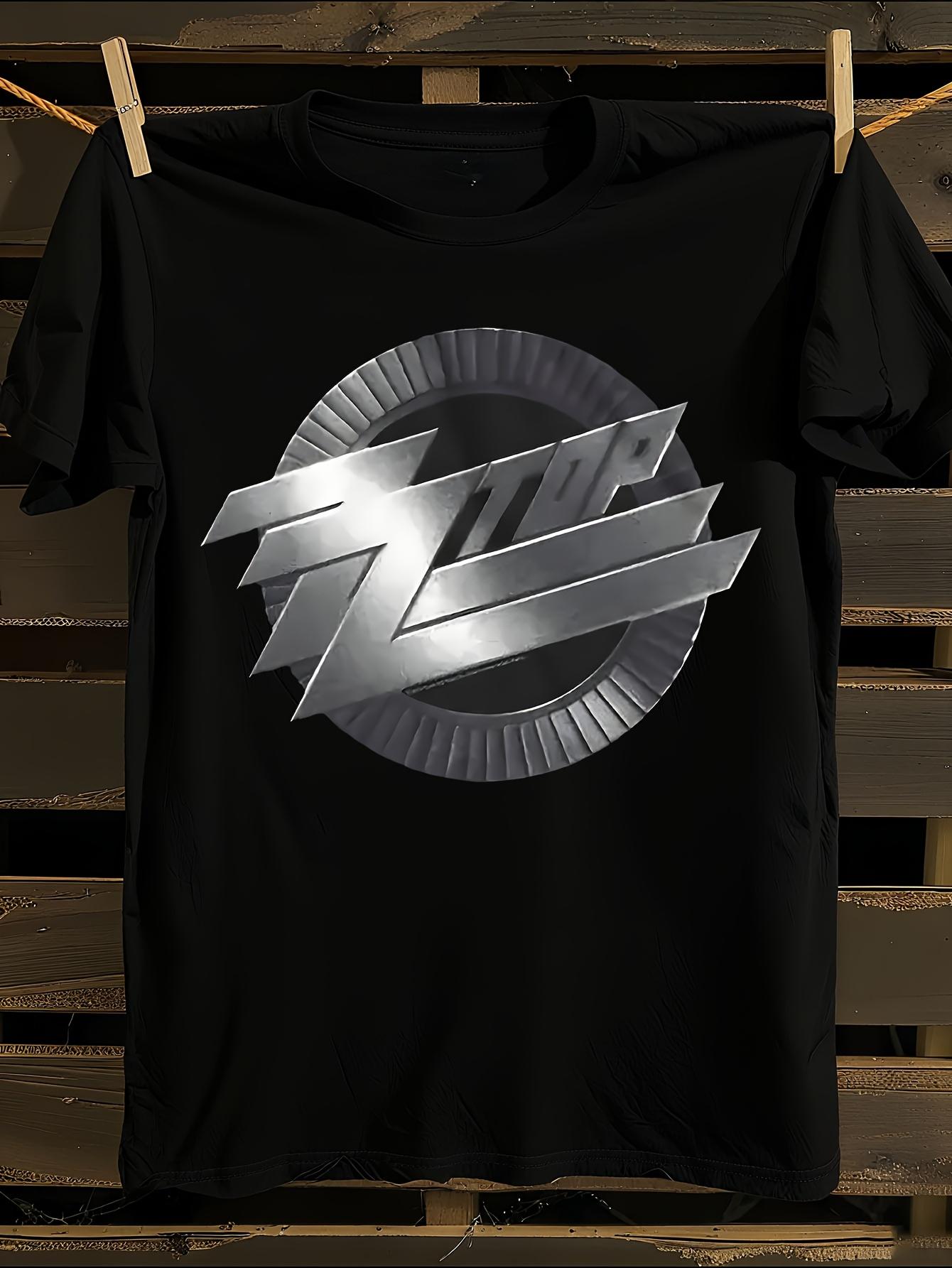 Zz Top Metal Logo Black Adult T-shirt M
