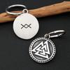 Nordic Viking Valknut Rune Earrings For Men Women Stainless Steel Fashion Odin Triangle Earring Amulet Scandinavian Jewelry Gift