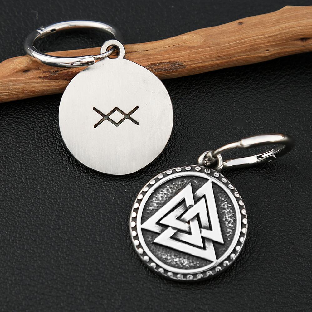 Nordic Viking Valknut Rune Earrings For Men Women Stainless Steel Fashion Odin Triangle Earring Amulet Scandinavian Jewelry Gift