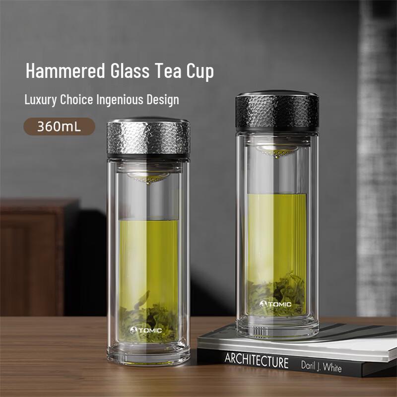 Temake Double Wall Borosilicate Glass Tea Tumbler