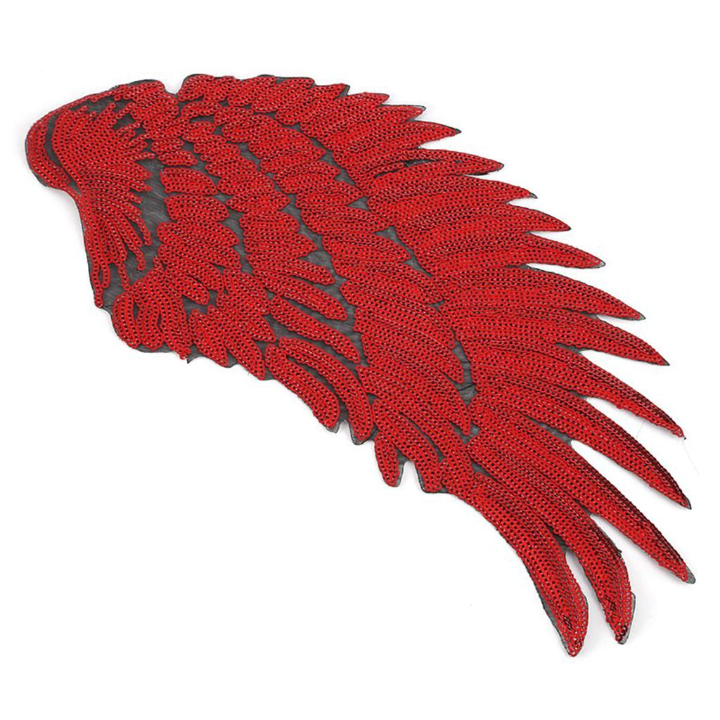 Aplica de Ferro com Asas para Jaqueta Casaco Tecido Asas de Anjo Cosplay Lantejoulas Asas Grandes de Anjo DIY Asa Costurar em Grandes Patches