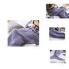 Mermaid Coral Fleece Crochet Sofa Blanket Acrylic Grid Knit For Birthday Home Decor