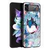 Cute Axolotl Kawaii Black Phone Case For Samsung ZFlip7 ZFlip6 ZFlip5 ZFlip4 ZFlip3 5G Hard Protective Galaxy Z Flip 3 4 5 6 7