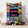 1pc Blanket Happy Tree Friends2 Print Design, Lightweight Blanket for Sofa, Bed- Soft &Warm, Gift for All Seasons like Christmas, Halloween