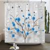 3D Beautiful Flower Tree Printed Bathroom Curtain Polyester Waterproof With Hooks Home Decoration Shower Curtain Bathroom Screen