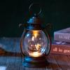 Vintage Oil for Halloween Decorations - Retro Antique Tabletop Lamp with Handle for Indoor Outdoor Use