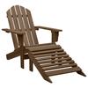 VidaXL Garden Chair with Ottoman Wood Brown 45701