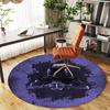 1pc Football Player Pattern Office Round Rugs, Under Chair Round Rugs for Living Room, Bedroom, Bathroom Decoration Carpet 091874