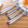 Stainless Steel Square-Head Food Clips for Barbecue, Hot Pot, and Bread
