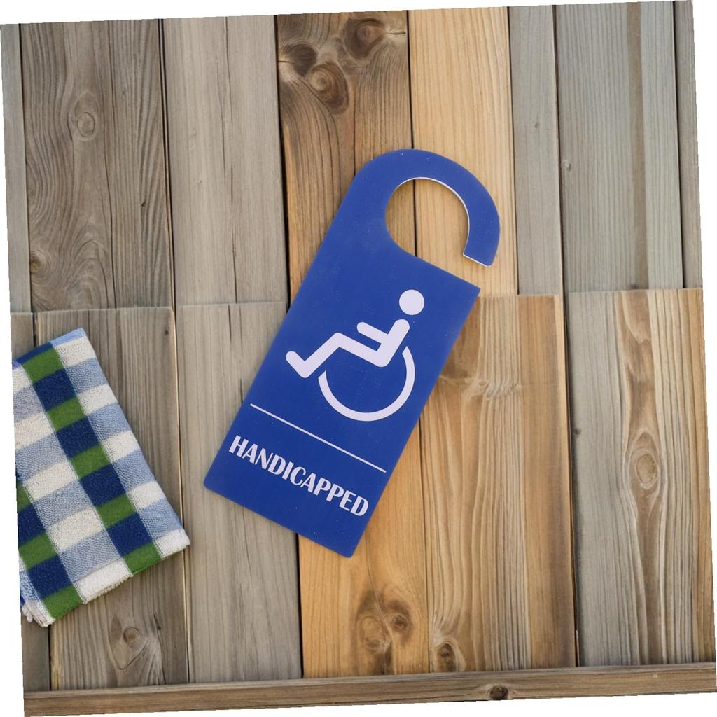 Artibetter 3pcs Blue Disabled Parking Signs Waterproof Weather Resistant Reinforced Material Vehicle Disabled Parking
