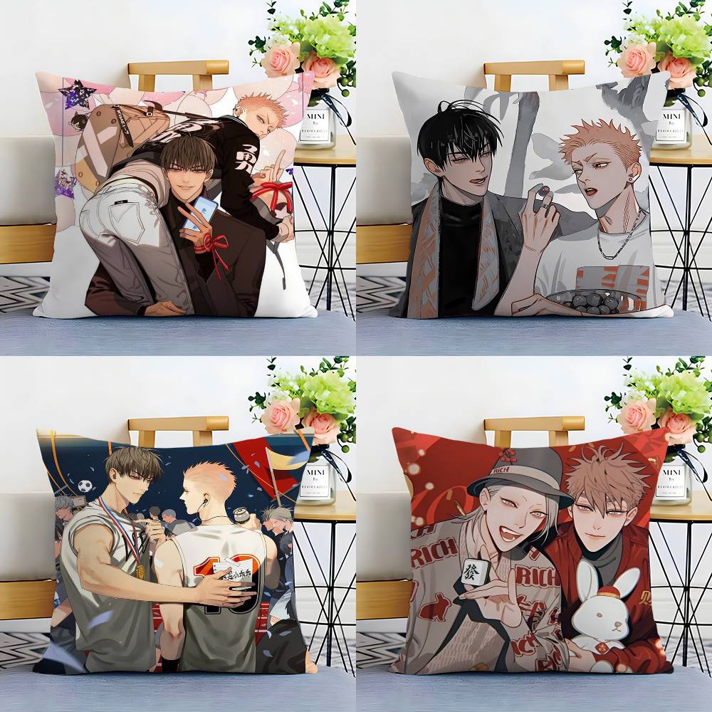 BL 19 Days C-Comics Pillow Case Plush Fabric Soft Double Sided Print Sofa Cushion Cover Throw Pillow Covers