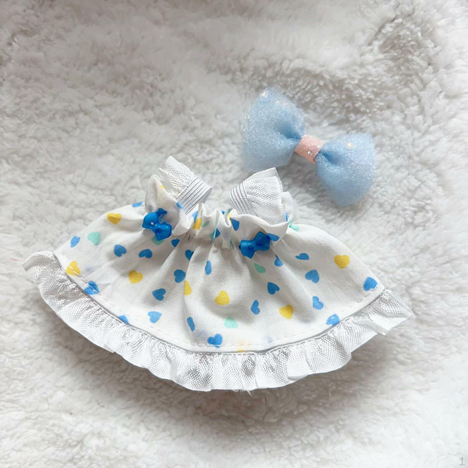 

Платье для куклы 17 см, милая одежда, детская ролевая игра, модная одежда с мини-головным убором для Blue Hearts