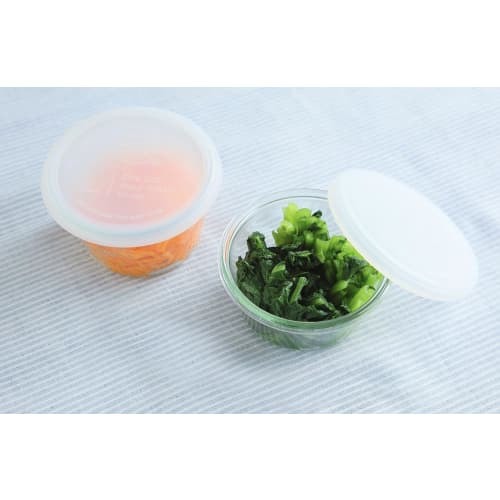 WECK MOLD SHAPE WE-741 300ml | Glass Storage Container with Plastic Cover and KAMIYA Sticker