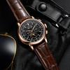 Men's Multifunctional Genuine Leather Automatic Mechanical Watch