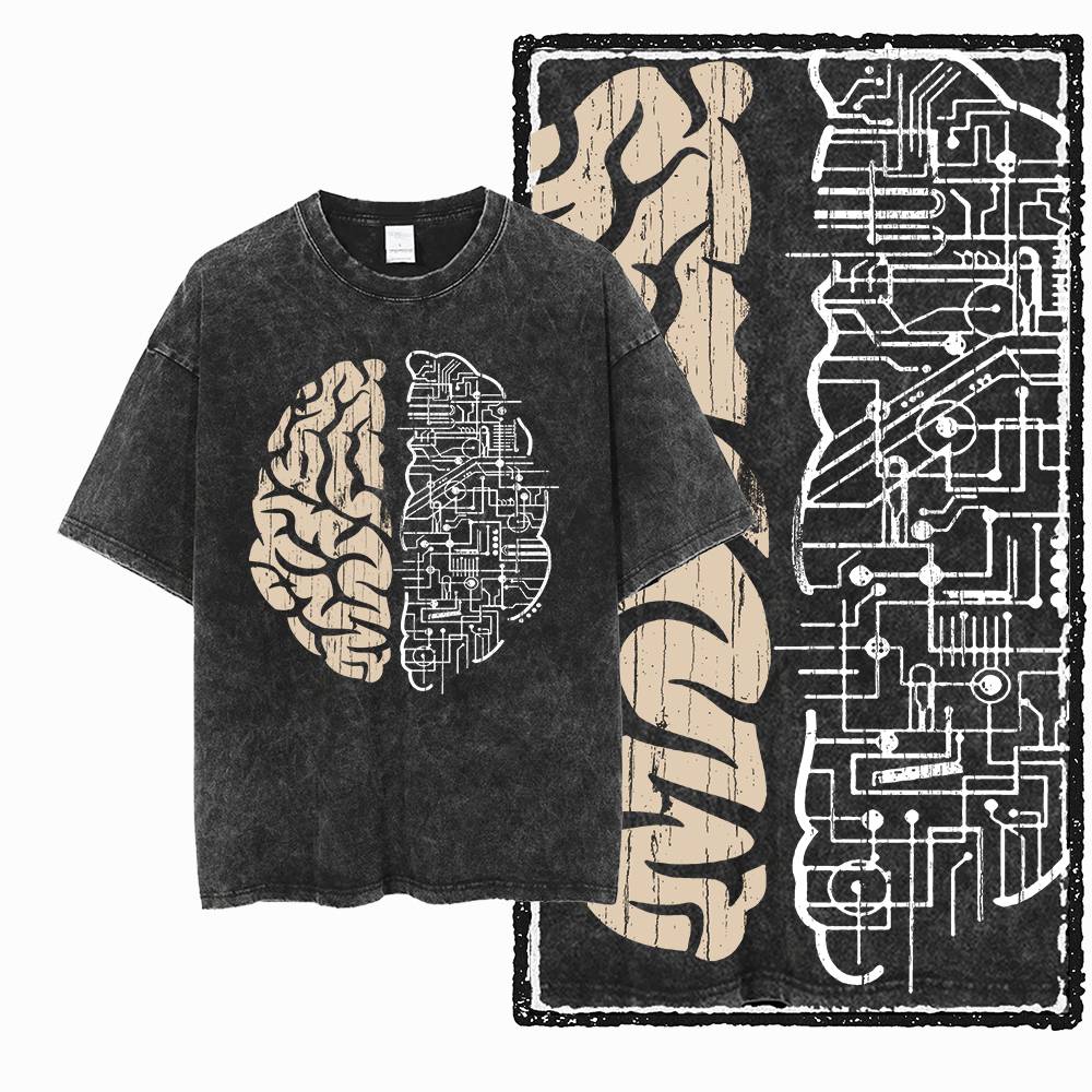 G Exclusive Cool Vintage Cotton Mens COOLMIND Graphic Tshirt Acid Washed Streetwear Big Size Oneck mens Tee Tshirt