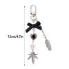 Sweet Bowknot Keychain Pendant Big Heart Charm Keyring for Purse Bag Backpack