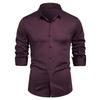 Business Casual Long Sleeve Shirt Men's Fashion Bottom Shirt Stretch Men's Shirt