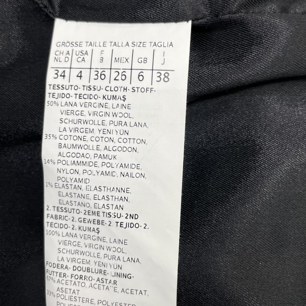 Max Mara Black x Gray Tweet Jacket Jacket 34 Black Grey TweedUsed