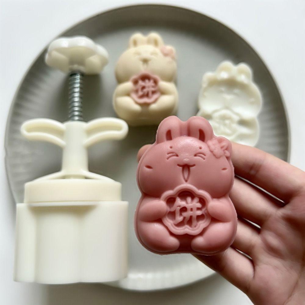 Plastic Mooncake Molds Teapot Shape Pastry Mold Hand Press Mould  Mid-Autumn Festival