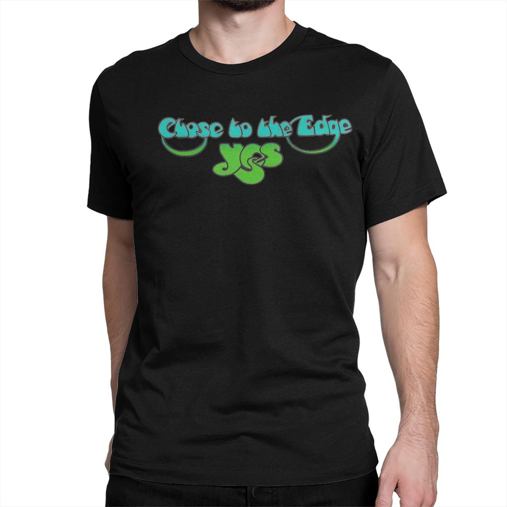 Men Women T-Shirts Close to the Edge Yes Band Humor Pure Cotton Tee Shirt Short Sleeve Rock Music Legend T Shirt Crewneck Tops