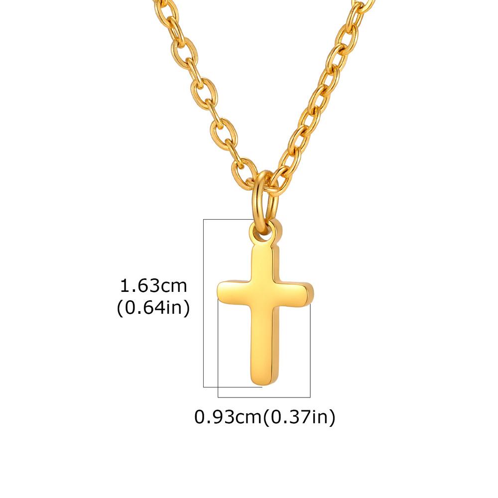 Xiaomi Vnox Stainless Steel Cross Pendant Necklaces for Men Women, Minimalist Tiny Simple Hip Hop Jewelry Choker with 20 24 Inch Chain