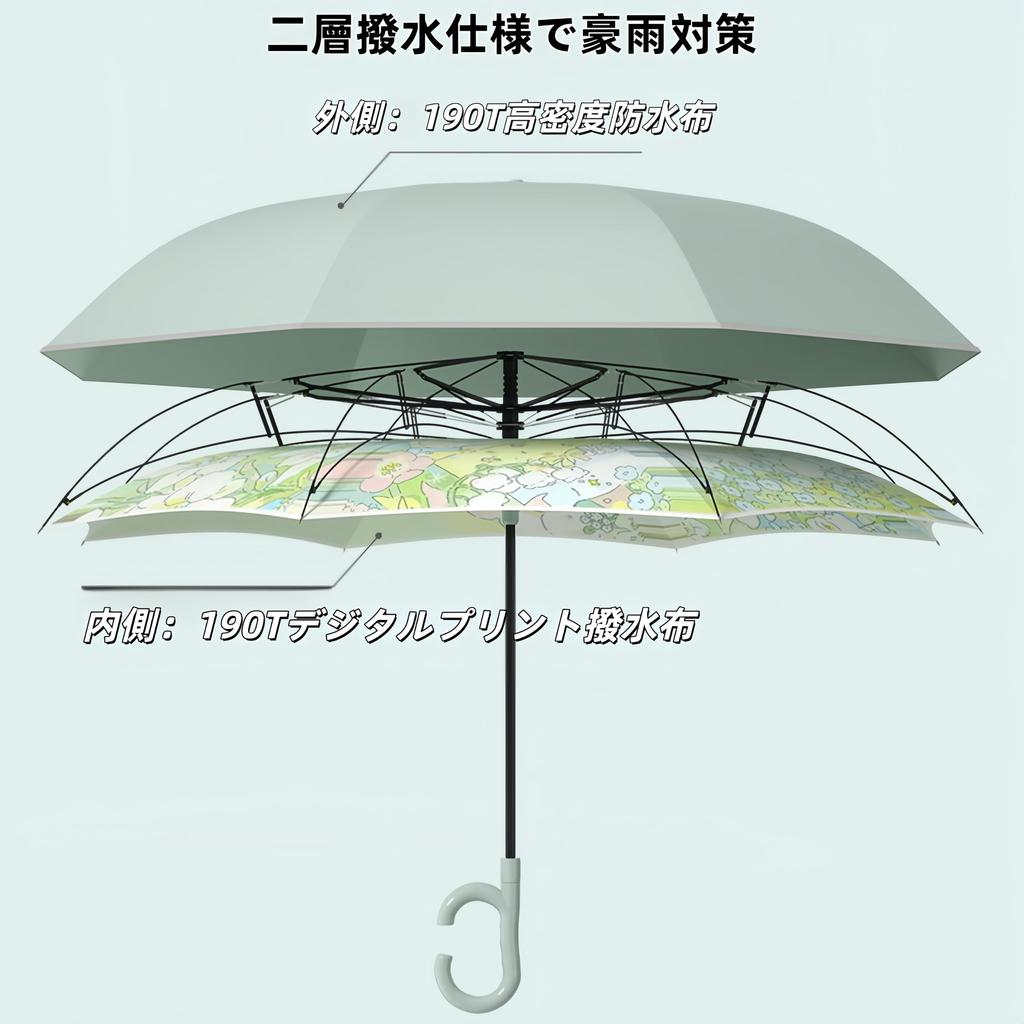 Rekucci Inverted Floral Keeps Hands Long Rain Sun and Car Rainy Protects Against Strong Suitable for Men and Women Koi Umbrella, Print, Freestanding,