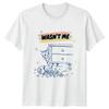 Funny Mischievous Cat T-Shirt Wasnt Me Cute Cartoon Kitten Pet Lover Gift