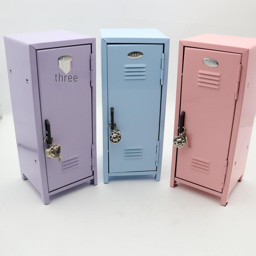 Multikleurig Afsluitbaar Mini Spaarpotje & Opbergkastje voor Meisjes