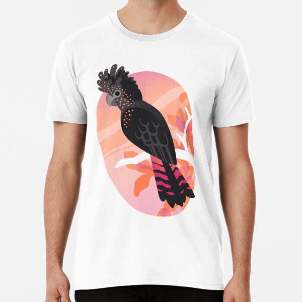 Red Tailed Black Cockatoo Premium T-Shirt S to 5XL Made in the AU/USA T-Shirt