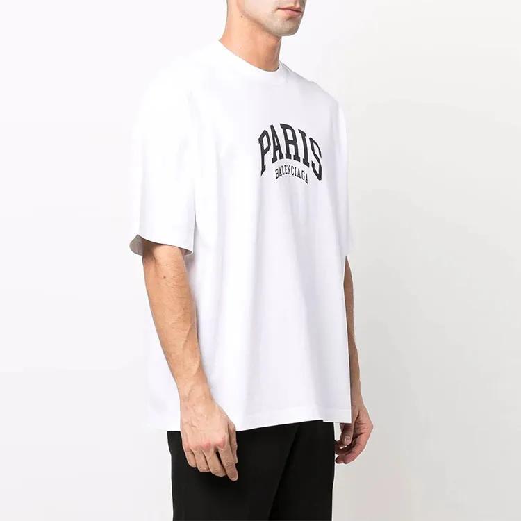 Balenciaga Letter Print Crew Neck Short Sleeved SS22 T Shirt Unisex White (Unisex) T-Shirts 612966TLVL79040